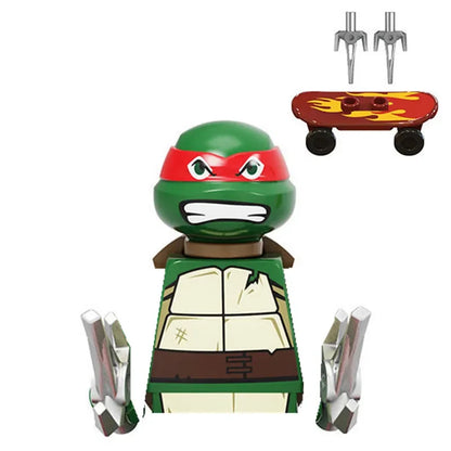 KDL831 Mini Action Figure Building Blocks – Leo, Raph & Don Weapons Movie Bricks MOC DIY Toys for Kids