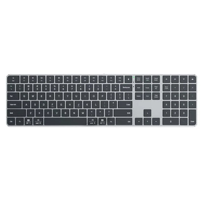 IFXLIFE Universal Wireless Bluetooth Keyboard – Rechargeable Slim Metal Frame Full-Size with Numeric Keys for Windows & macOS