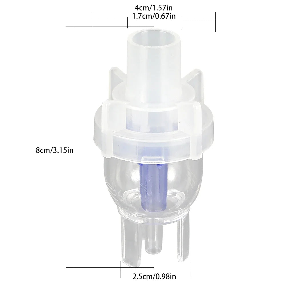 Nebulizer Inhaler Parts – Medicine Tank Cup & Compressor Atomizer Spray Injector, Non-Toxic PP Material Healthcare Accessory