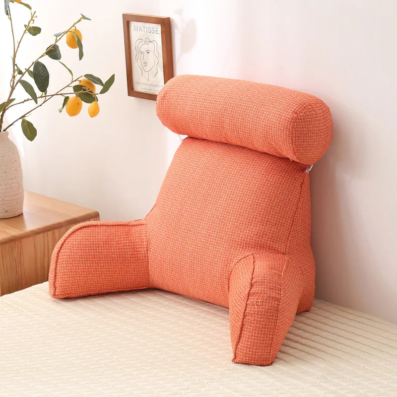 All Season Reading Pillow – Backrest Lumbar Support Cushion for Sofa, Bed & Office Chair | Comfortable Pain Relief Back Support Cushion