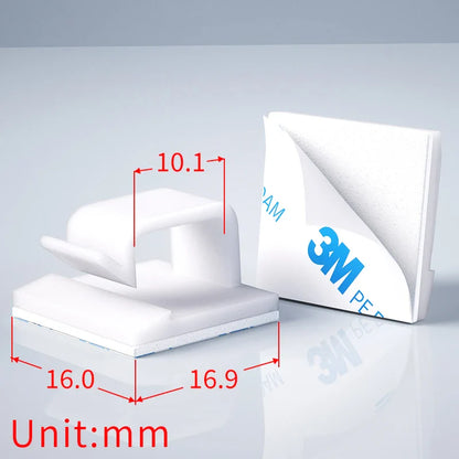 20/50/100PCS Transparent Adhesive Cable Clamps – Organizer Clamps for Office & Home Use