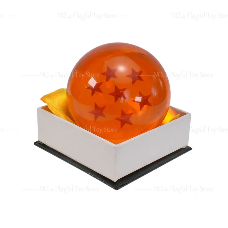 7.6cm Dragon Ball Anime Figure — 1-7 Star Orange Resin Crystal Globe, Large Desktop Ornament, Toy Collection Gift