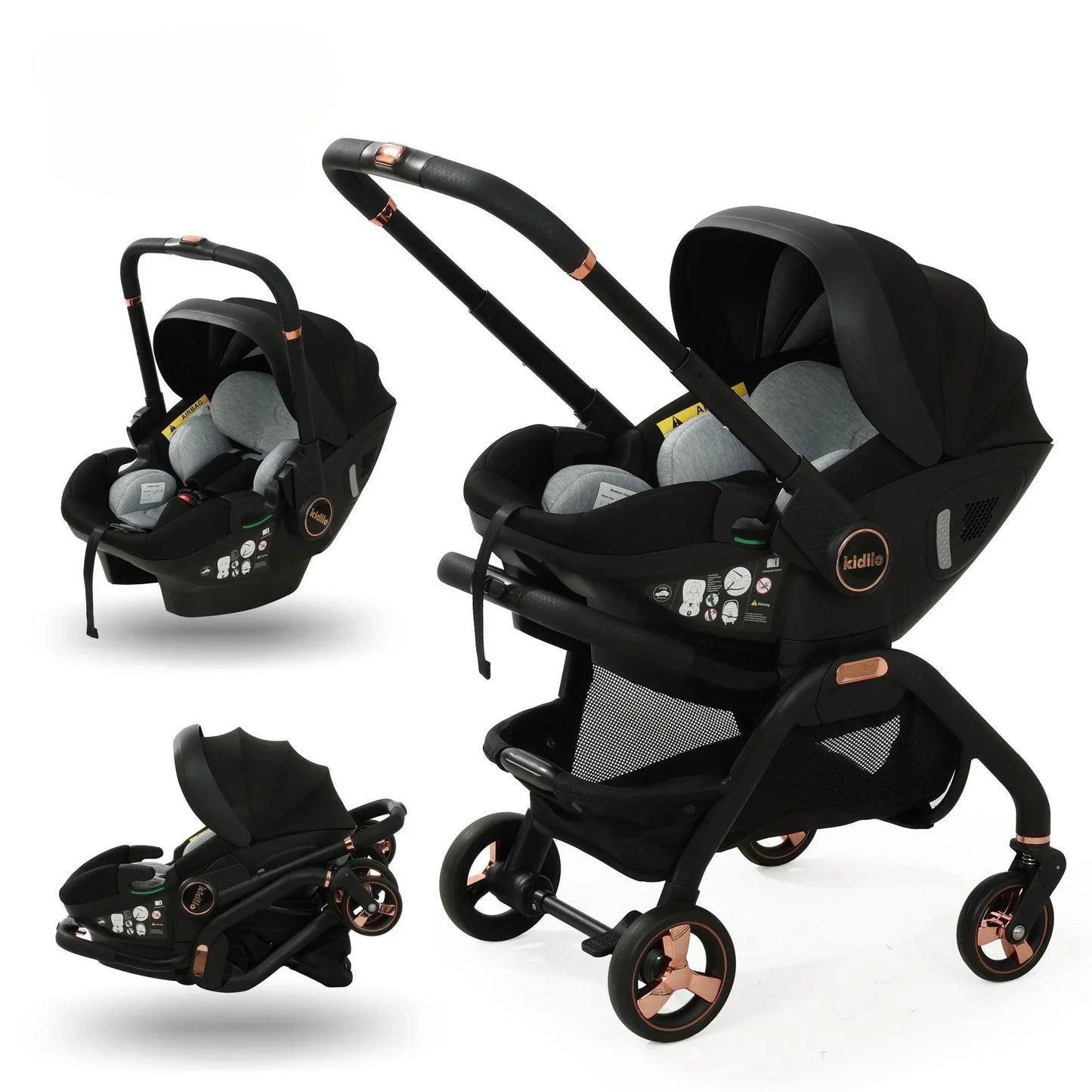 Multi-Functional Newborn Baby Stroller — Portable 4-in-1 Sleeping Basket, Safety Seat & Travel Cart