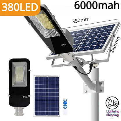 200W Outdoor Solar Street Light — Powerful 6000mAh Waterproof LED, Automatic Dusk-to-Dawn for Garage & Garden