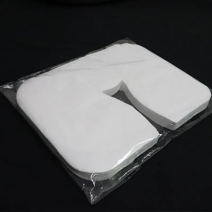 100pcs Disposable Massage Face Cradle & Headrest Covers – Spa Salon Table Sheets
