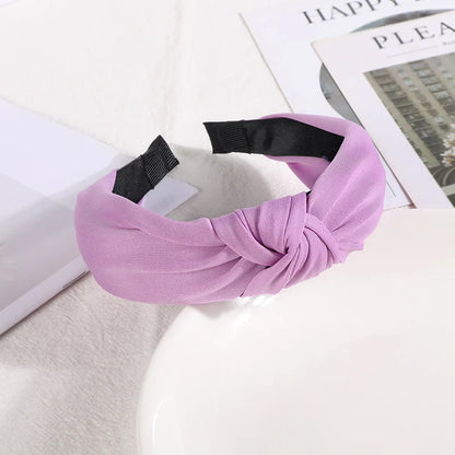 New Knotted Headbands for Women & Girls – Solid Color Hair Bands, Simple Retro Hair Hoop, Makeup Headwear, Hair Accessories