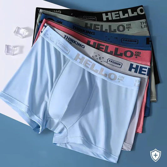 Men's Ice Silk Graphene Boxer Briefs – Breathable, Ultra-Thin, Comfortable Trunks Underwear