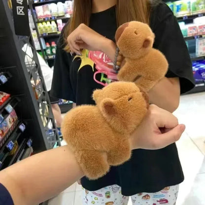 New Capybara Plush Wristband Bracelet – Kawaii Cartoon Cotton Doll Toy for Kids Funny Gift
