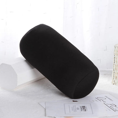 Solid Color Cylindrical Neck Pillow – Washable Round Cushion for Bedroom, Seat, Headrest & Travel Support