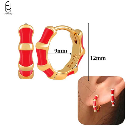 925 Sterling Silver Earrings for Women – Cute Starfish & Shrimp Pendant, Red Chili & Star Enamel Gold Fashion Jewelry