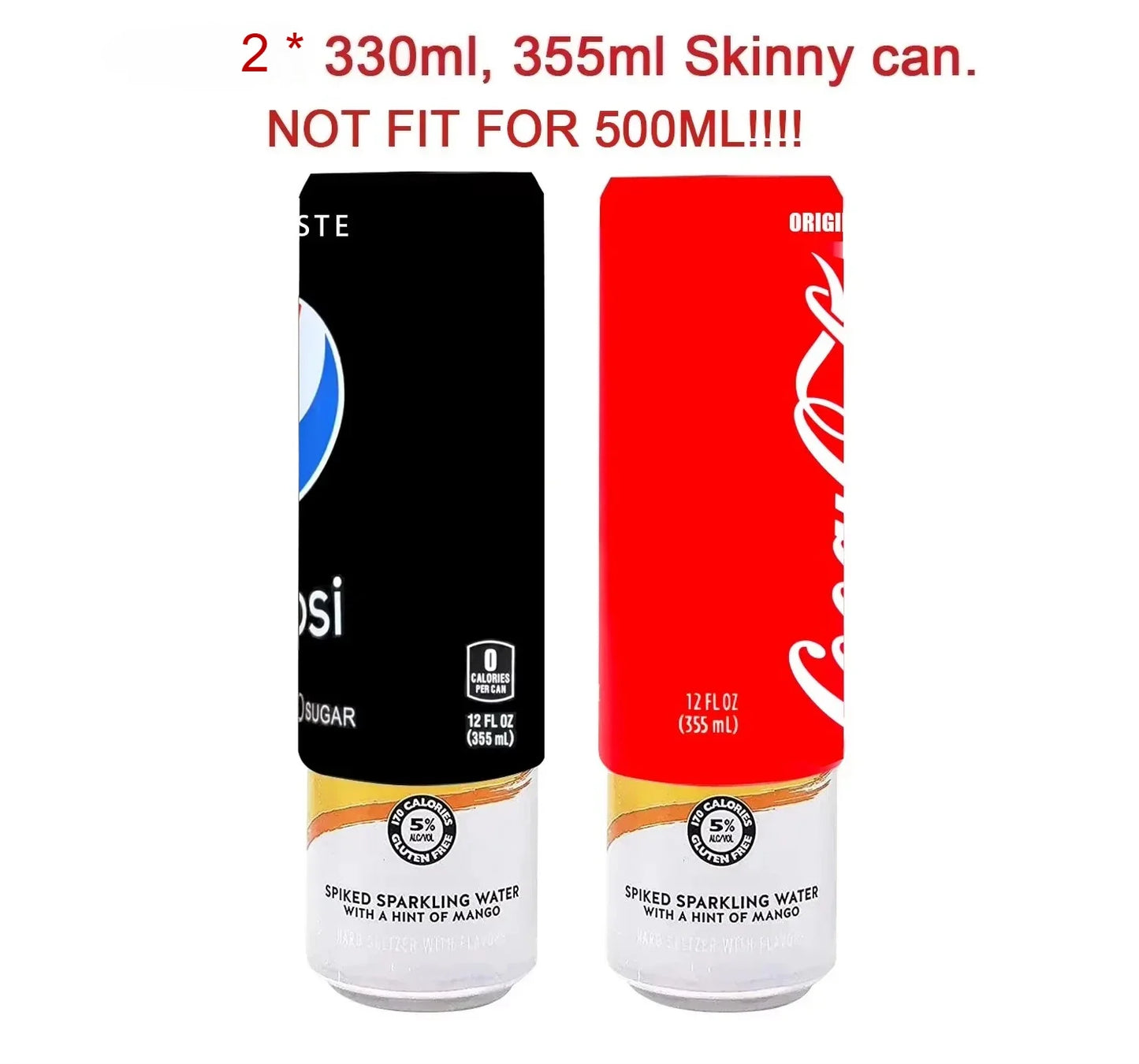 Silicone Beer Can Cover – Bottle Sleeve for 330ml-500ml Cans, Ideal for Golf, Basketball, Park, and Beach Use