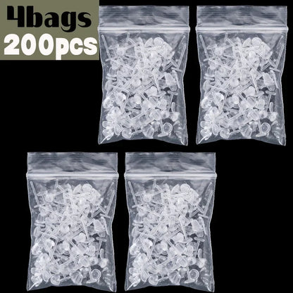 50–1000PCS Invisible Silicone Earring Backs – Soft Plastic Stud Pins for DIY Jewelry & Piercing Retainers