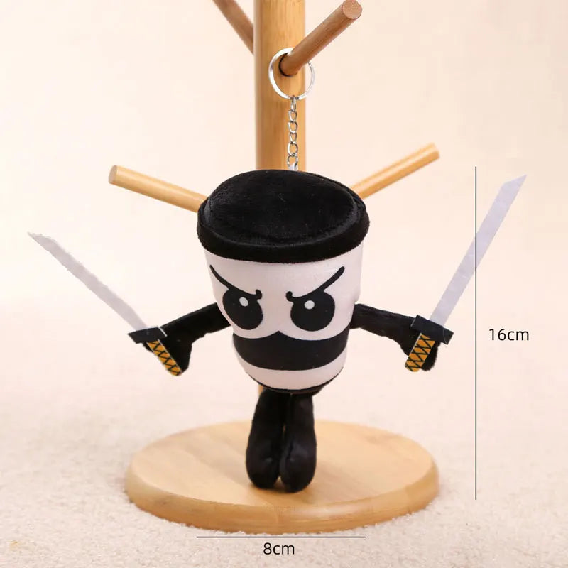 16-18cm Italian Brainrot Plush Keychain – Stuffed Doll Keyring Toy Gift
