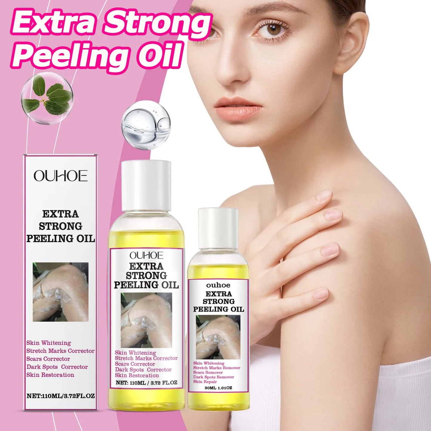 30/110ml Super Strength Body Peeling Oil — Brightening, Moisturizing & Exfoliating Skin Care Oil