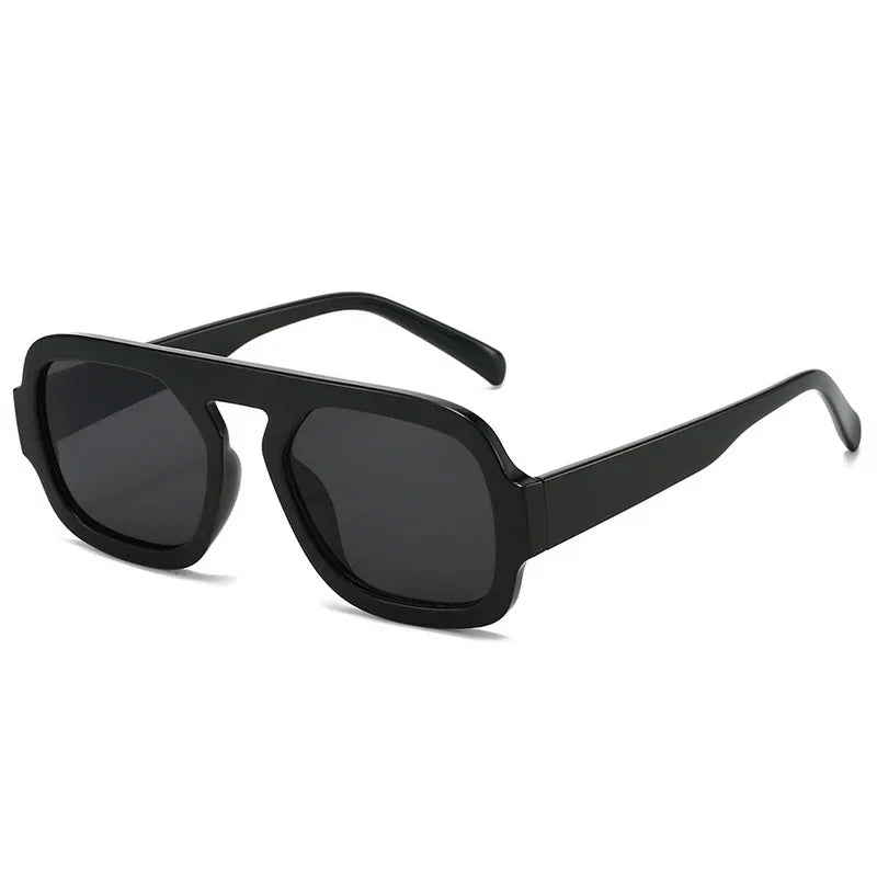 JNPCXI Retro Square Sunglasses – Fashion Gradient UV400 Shades for Men & Women, Punk Style