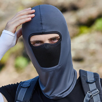 Outdoor Men's Hiking & Cycling Neck Gaiter Mask – Breathable UV Protection Face Cover for Sports, Motorcycle, Summer Use