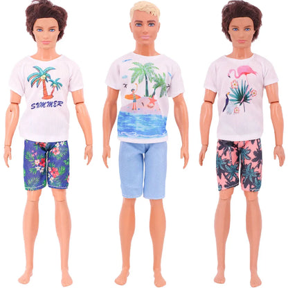 Ken Doll Accessories Set – Clothes, Shoes, Surfboard, Guitar, Violin & More for Kids Birthday Gift
