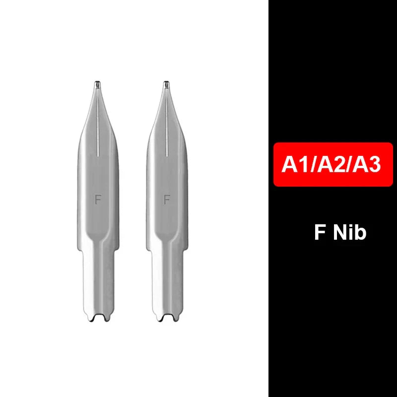 Majohn A1/A2/A3 Fountain Pen Replacement Nibs - EF/F Nib with Rubber Mat for Smooth Writing, Ink Pen Accessories