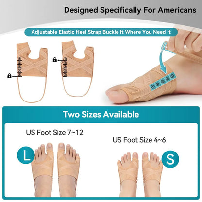Adjustable Hallux Valgus Bunion Corrector — Big Toe Separator & Foot Straightener Sock for Pedicure & Thumb Correction