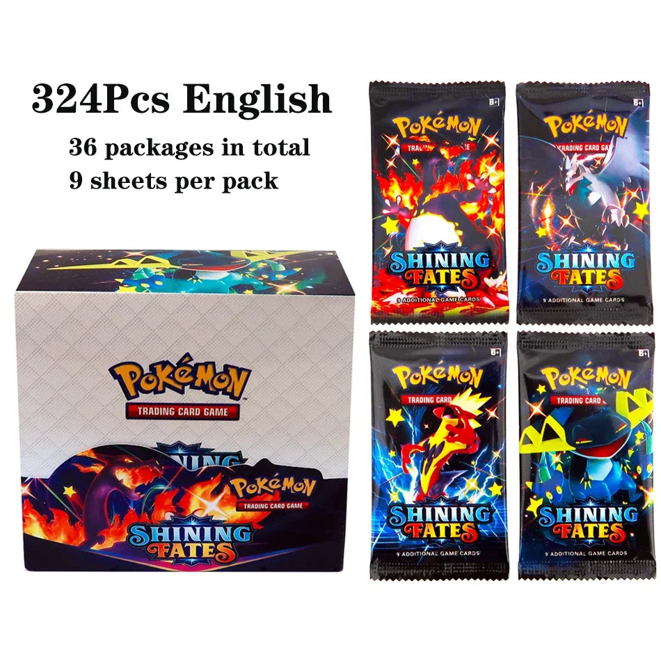 324pcs Pokemon TCG Booster Box - Sword & Shield Fusion Strike Trading Card Packs Display Set with 36 Booster Packs