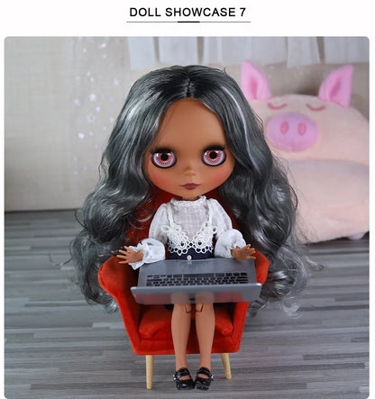ICY DBS Blythe Doll 1/6 BJD – 30cm Joint Body Set with Random Eyes, Anime Girl Toy Gift