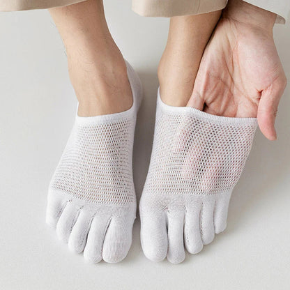 3 Pair Pack Men's Novelty Toe Socks - Breathable and Sweat-Absorbent Finger Boat Socks, High-Quality Casual Sox