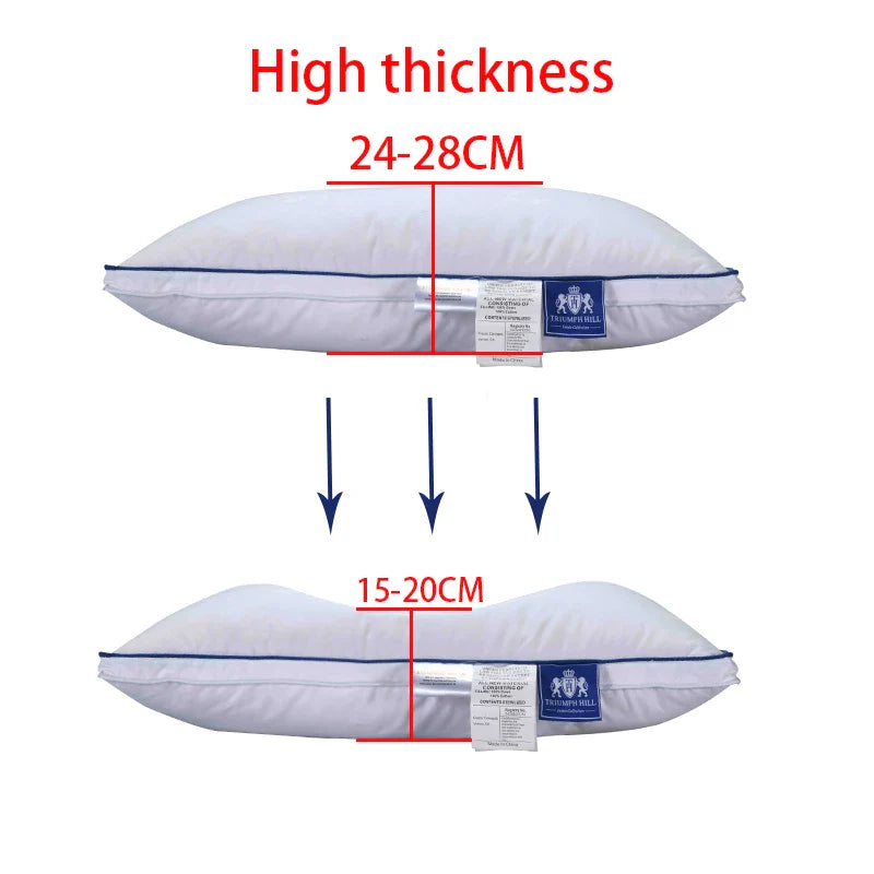100% Goose Down Pillow – Luxury Five-Star Hotel Quality, Soft & Supportive Sleep Pillow, Single Size