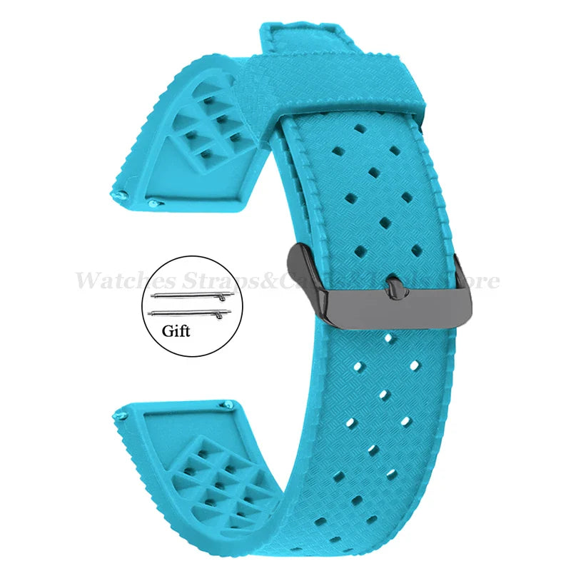 Premium Tropic Silicone Watch Strap – 20mm & 22mm Quick Release Waterproof Rubber Bracelet for Seiko, Oris & Omega