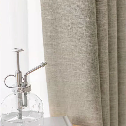 Asazal Linen Blackout Curtains – Luxury Modern Opaque Drapes for Living Room & Bedroom, Full Shading Window Decoration