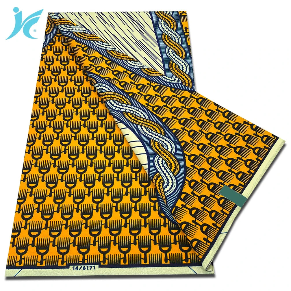 2026 African Real Wax Fabric - 100% Cotton Nigerian Ankara Dutch Batik Sewing Cloth