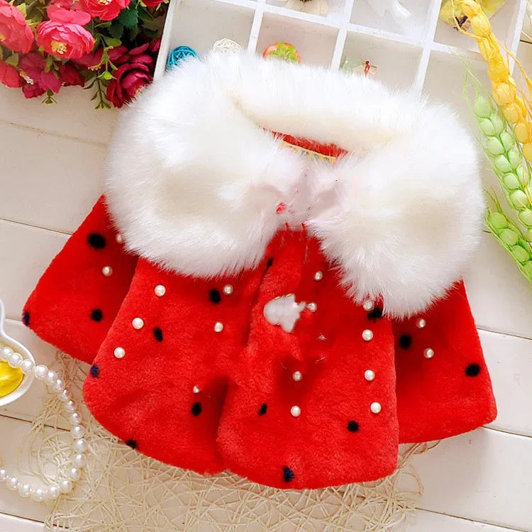 Winter Girls’ Cloak Coat - Thick Warm Cotton Cardigan Jacket for Baby & Kids