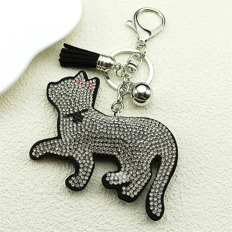 Ladybug Crystal Keychain - Tassel Bag Charm & Decorative Key Ring for Women & Men