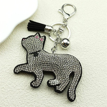 Ladybug Crystal Keychain - Tassel Bag Charm & Decorative Key Ring for Women & Men