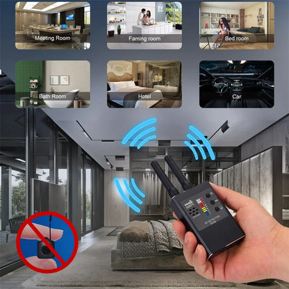 G638 Anti-Spy Wireless RF Signal Detector — GSM, GPS Tracker & Hidden Camera Finder, Professional Military Version