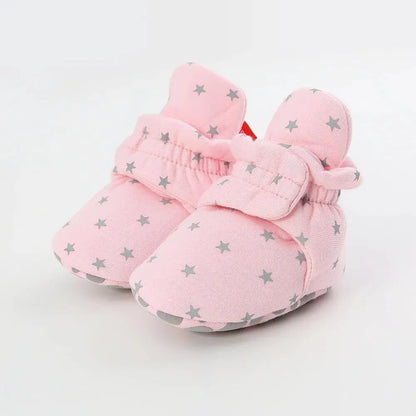 Meckior Baby Socks Shoes – Star Toddler First Walkers Booties, Soft Cotton Anti-Slip Shoes for Boys and Girls