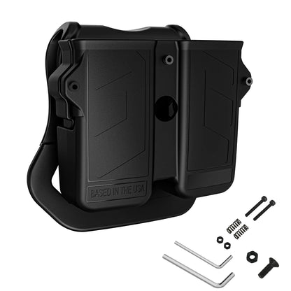 MAGORUI Universal Double Mag Holder - Pistol Magazine Holster for 9mm, 10mm, .40, .45 Double Stack Magazines