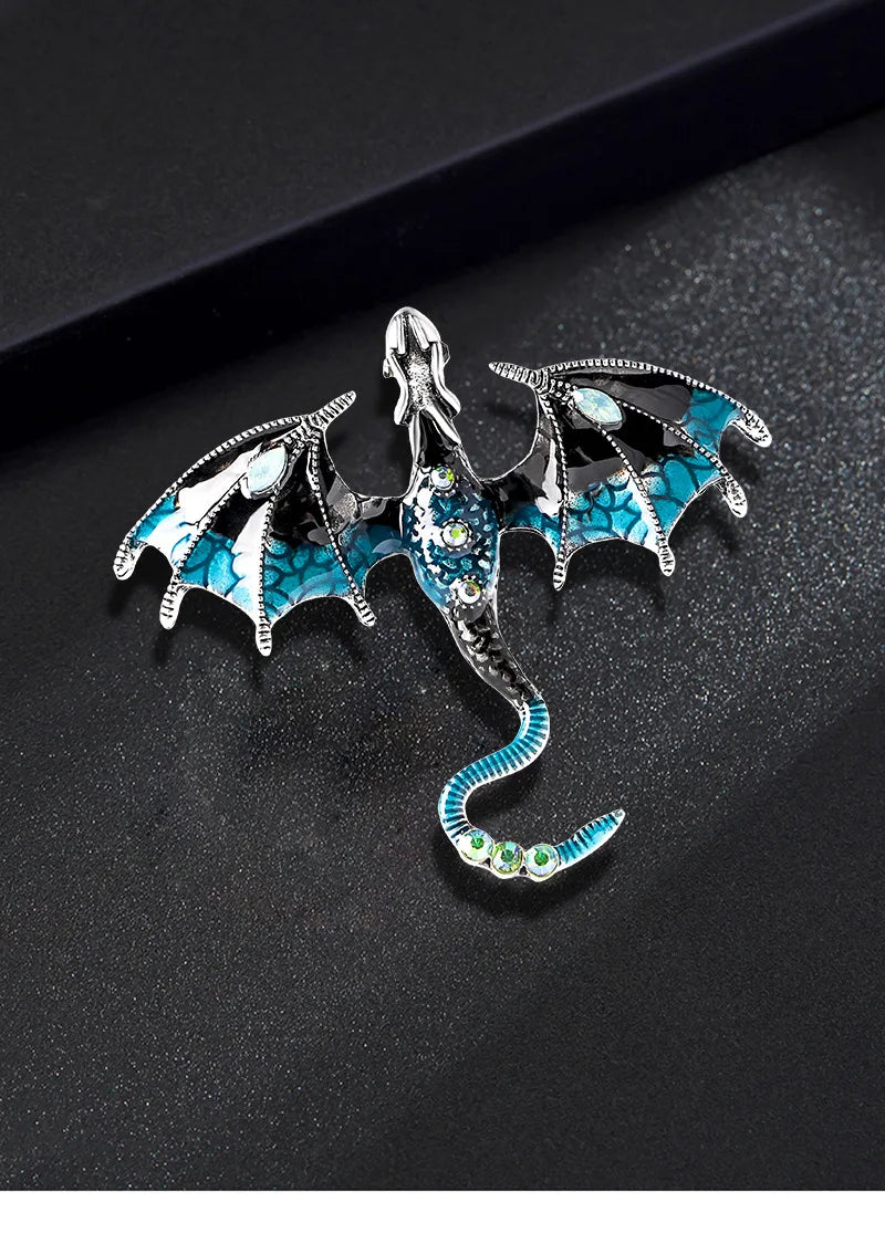 Fly Dragon Enamel Lapel Pins - Brooch for Jeans, Backpacks | Jewelry Clothing Badges | Wedding Gift & DIY Decor for Men