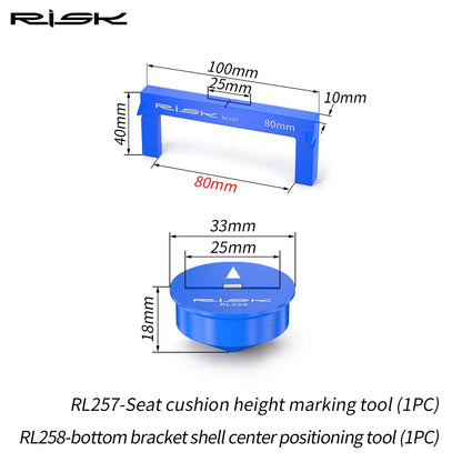 RISK Bicycle Seat Cushion Height Measuring Tool – Bike Fitting & Measurement Gauge