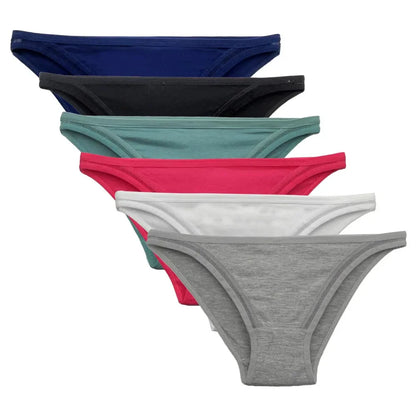 5-Pcs Women’s Cotton Panties Set – Sexy Lace Low Waist Underwear, Girls’ Briefs M-XL