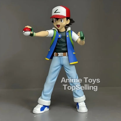13cm Anime Pokemon Ash Ketchum Figure — PVC Action Toy for Kids, Collectible Gift Model