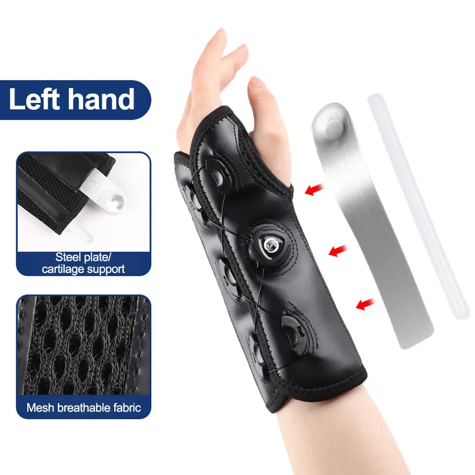 GOBYGO Knob Wrist Guard — Adjustable Tendon Sheath Brace with Removable Steel Plate for Comfort, Fixation & Compression Protection