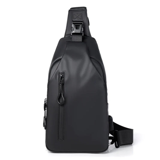 Men's Large Capacity USB Charging Chest Bag – Lightweight Multifunctional Commuter Shoulder Crossbody Bag