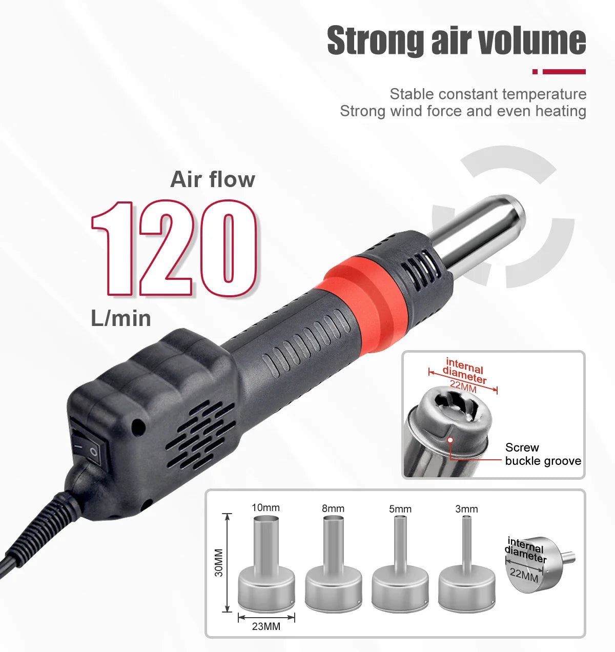 JCD Micro Hot Air Gun 8208 – 750W Soldering & Welding Rework Station, LCD Display All-in-One Heat Gun for BGA & IC Soldering