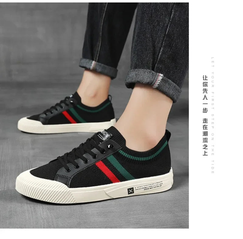 Luxury Men's Casual Sneakers – Fashionable Breathable Mesh Walking Loafers, Outdoor Flats Zapatos Para Hombres
