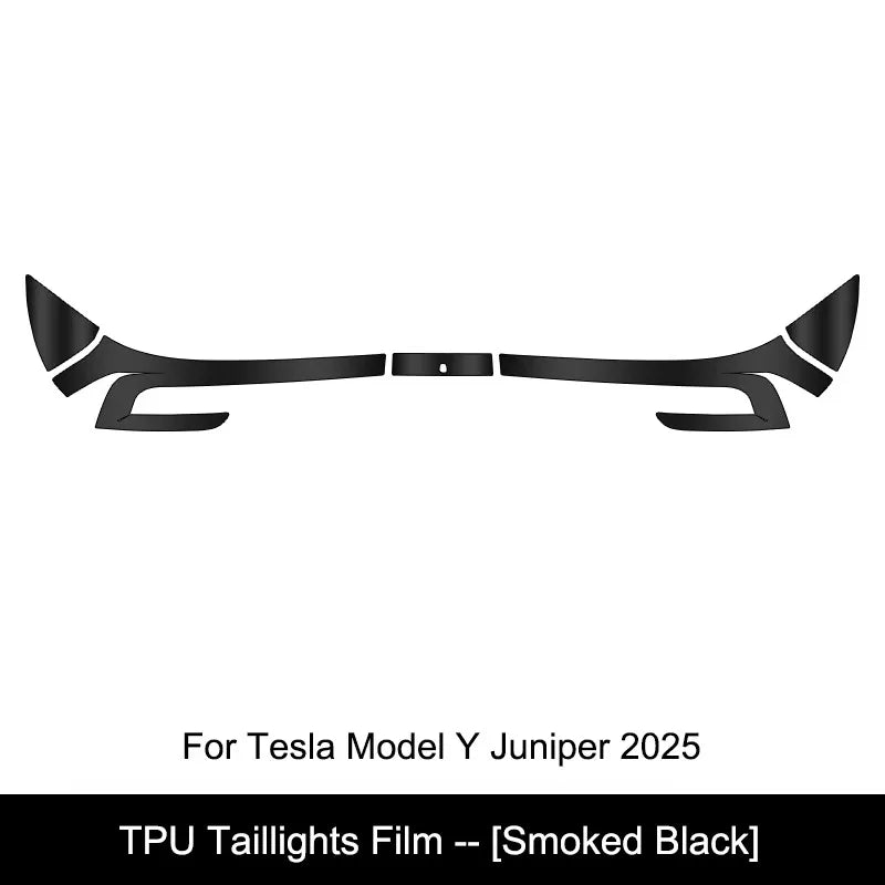 Tesla Model Y 2025 TPU Blackened Headlight & Taillight Protective Film – Juniper Color Changing Film
