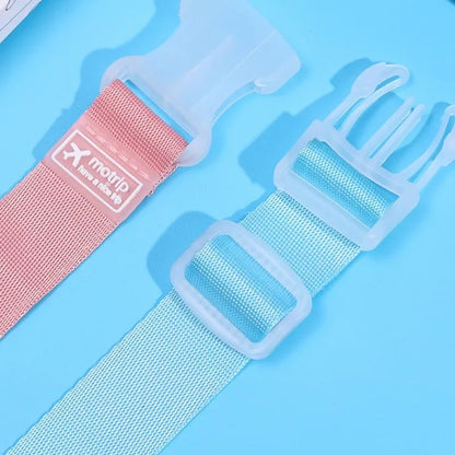 Sturdy Adjustable Luggage Strap – Lightweight Polyester Suitcase Belt with Hanging Buckle for Easy Bag Identification