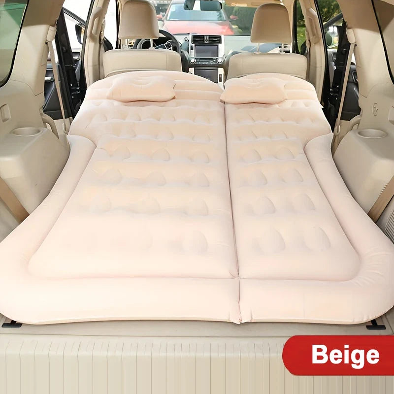 Universal Car Inflatable Travel Mattress - Back Seat Sleeping Bed with Pillow for Camping & Outdoor Comfort