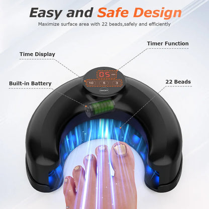 Wireless Multi-Toenail Laser Fungus Treatment Device – 45W Blue & Infrared Light Nail Care System