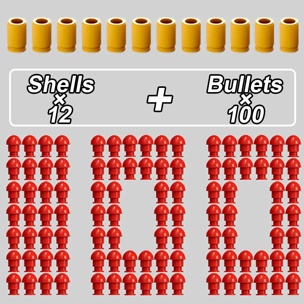 Soft EVA Foam Dart Bullets for Toy Guns – Compatible with M1911, G17, M92 & USP Pistol Shooting Game Accessories, Safe Foam Ammo Refill Kit