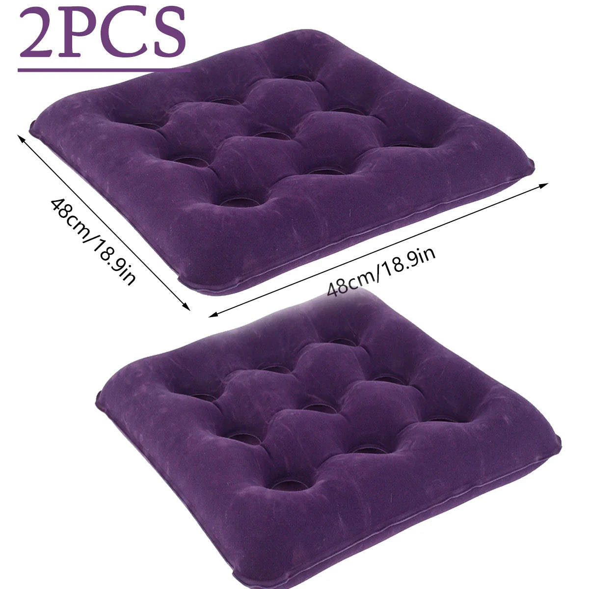Inflatable Donut Seat Cushion for Hemorrhoids | Adjustable Lightweight Leakproof Massage Pillow